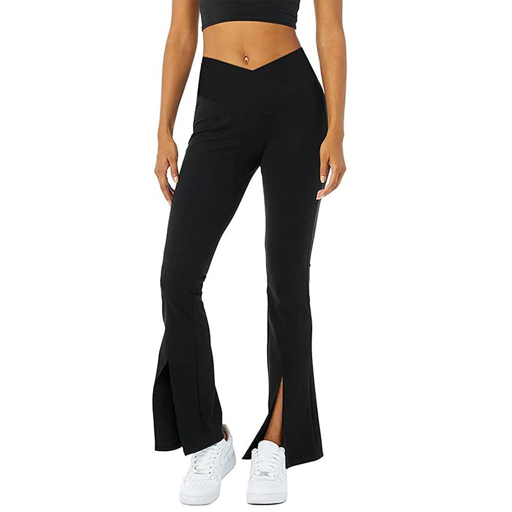 Crossover High-Waisted Bootcut Yoga Pants 
