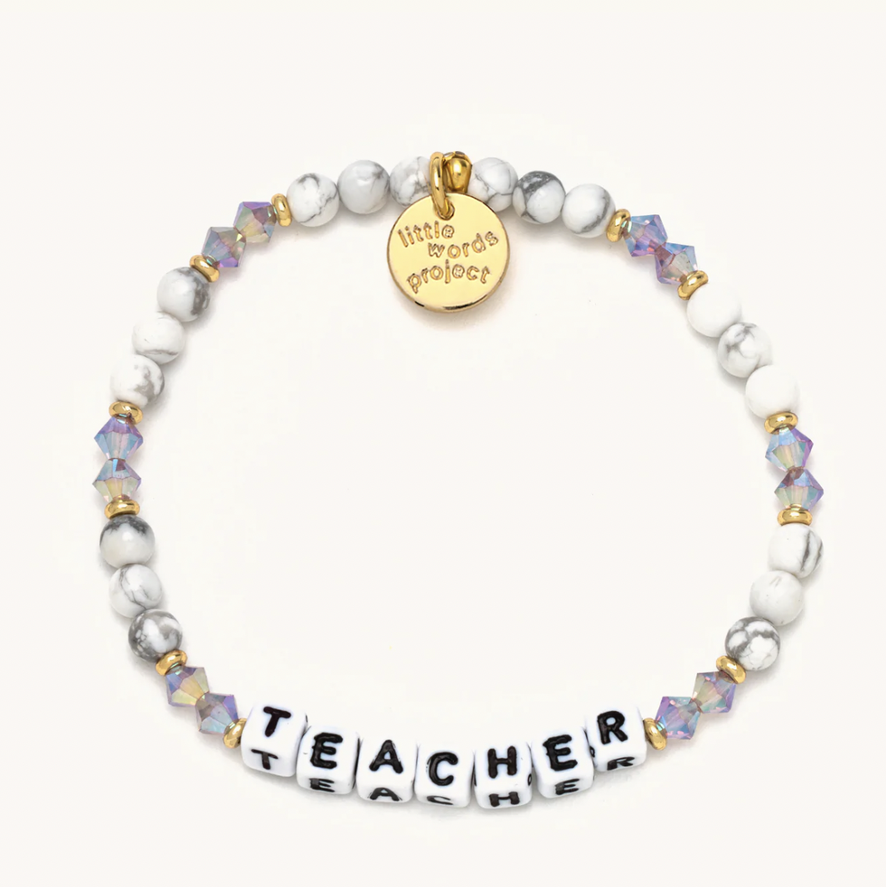 'Teacher' Beaded Bracelet 