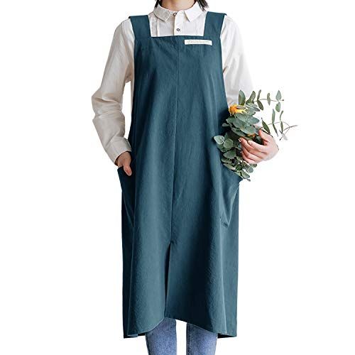 Cross-Back Apron with Pockets