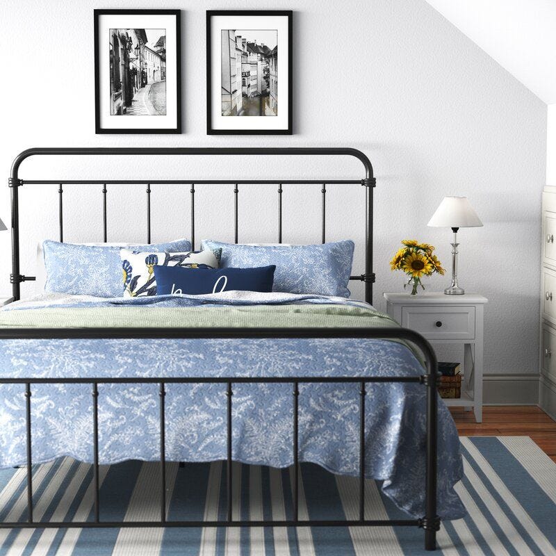 Black Matheney Platform Bed