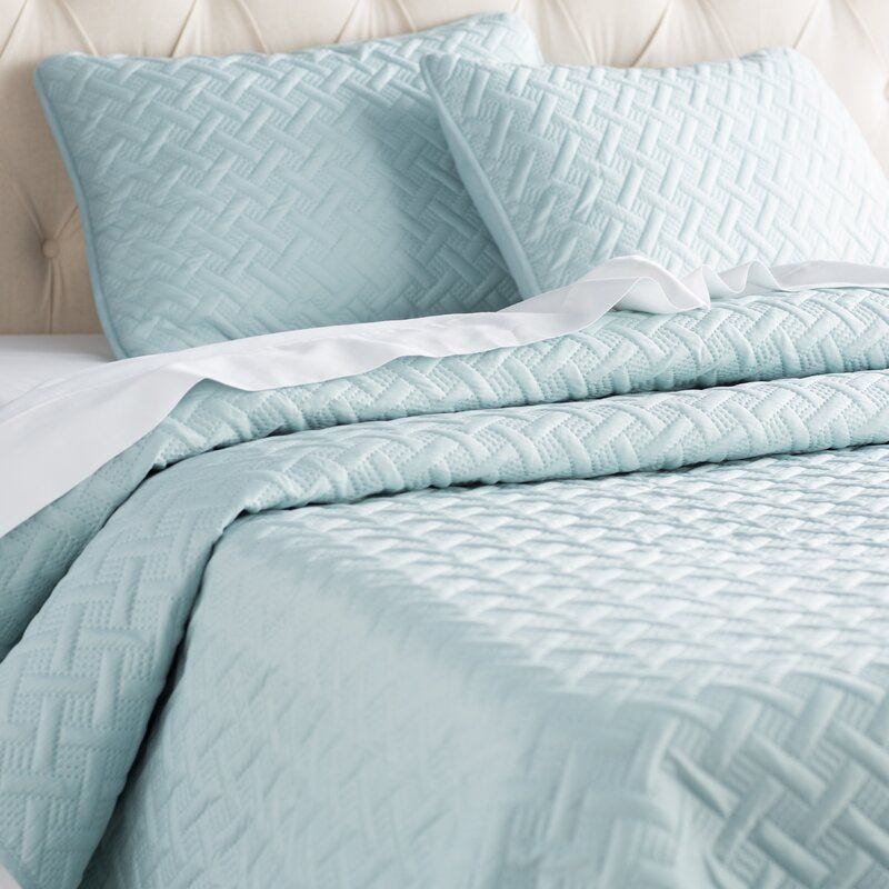 Blue Dastan Microfiber Bedspread Set