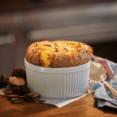 White Corn & Truffle Soufflé