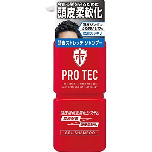PRO TEC(プロテク) 頭皮ストレッチ シャンプー 本体ポンプ 300g(医薬部外品)