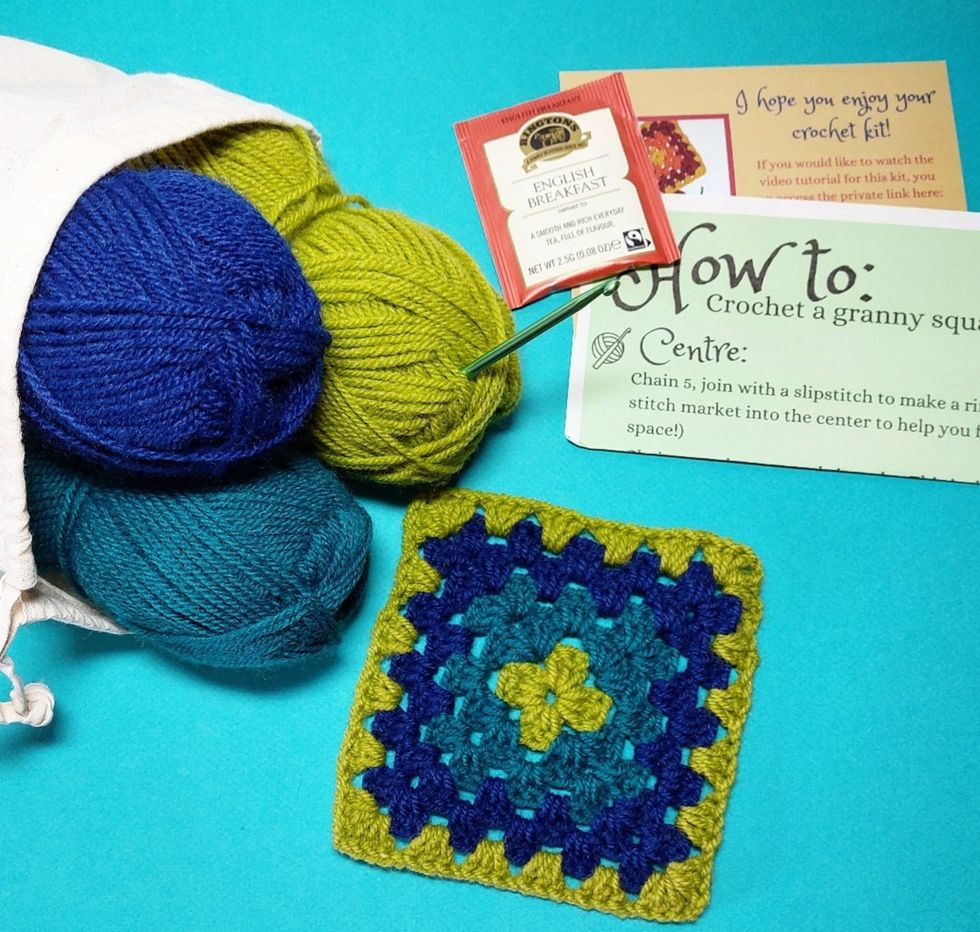 CROCHET KIT Beginners Learn to Crochet Instructions Hook Wool Handmade With  Love