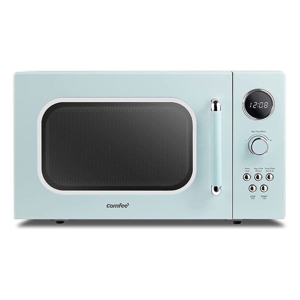 Retro Microwave With Multi-Stage Cooking