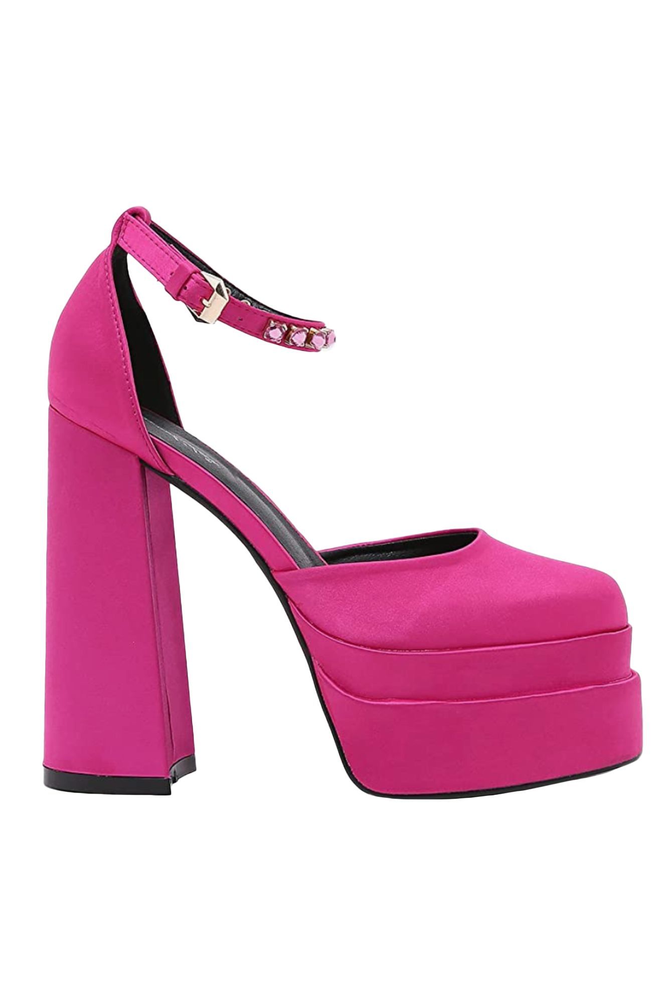 Chunky High Heeled Platform Pumps