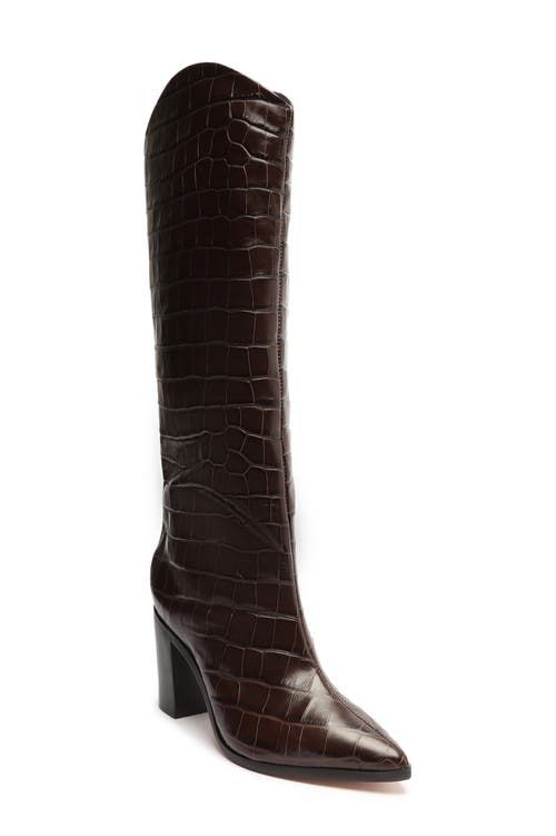 Schutz Analeah Pointed Toe Knee High Boot 
