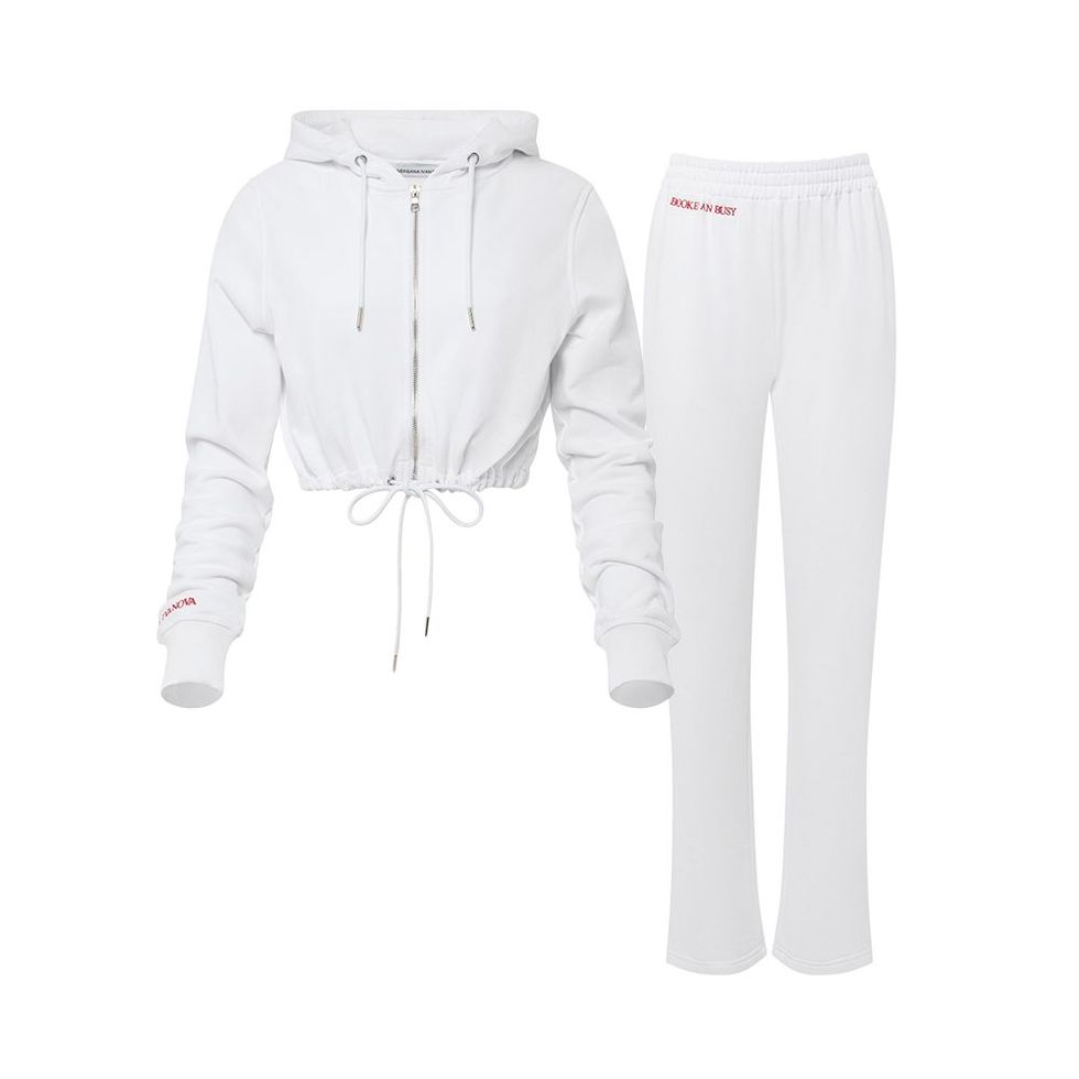 Booked and Busy Hoodie in White