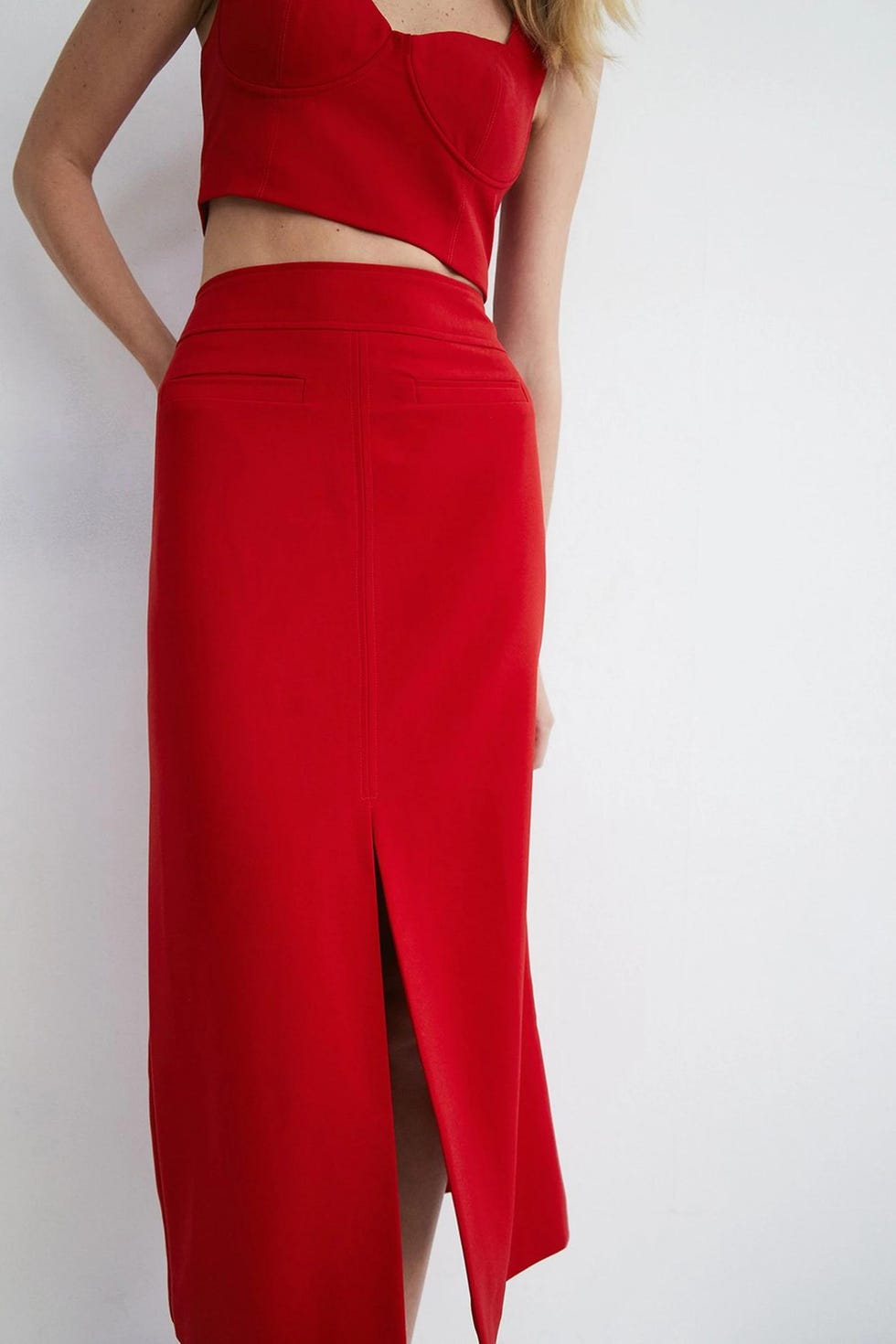 Tailored Midi Wiggle Skirt