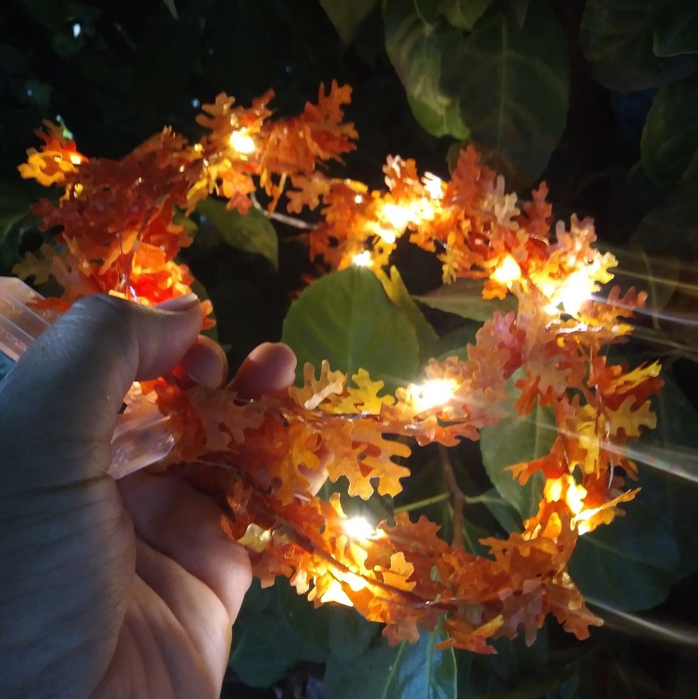 Fall Leaves Fairy Lights Garland With LED Lighting 