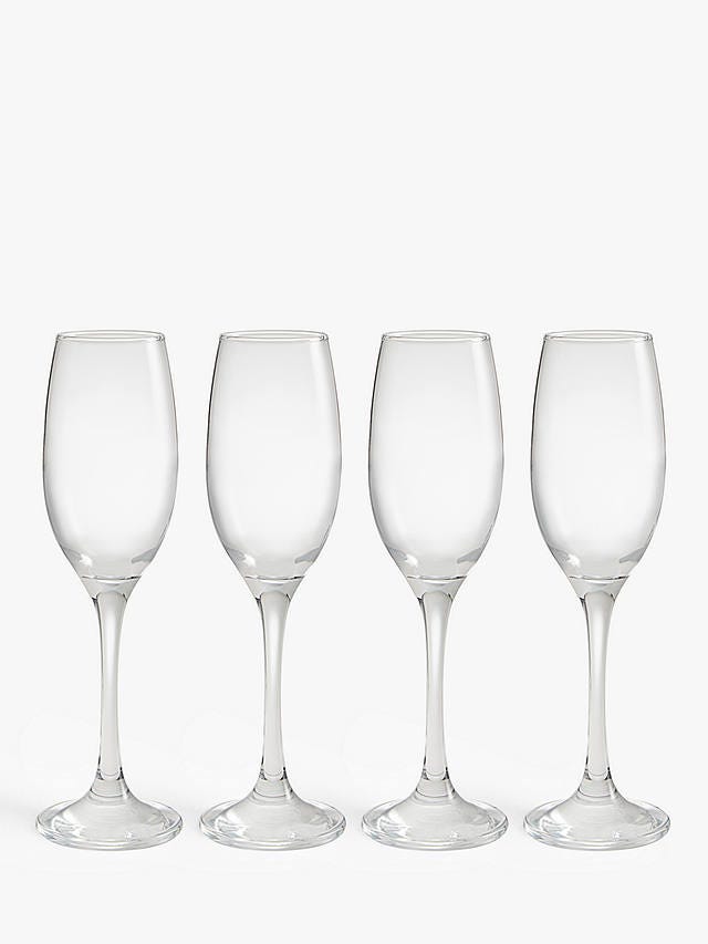 Drink Champagne Flutes, Set of 4, Clear