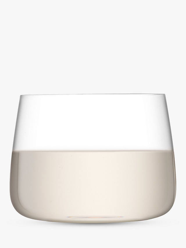 Metropolitan Stemless Wine Glass Tumbler, Set of 4, Clear