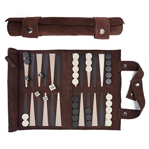 Roll-Up Suede Backgammon Game