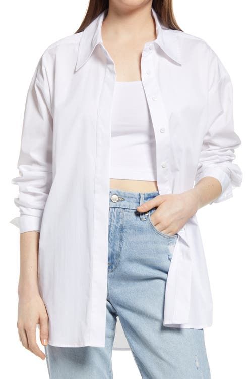 Brilliant White 2023 Button Down Shirts for Women Oversized Short Slee –  Lookbook Store