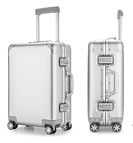 Aluminum Alloy Luggage with Spinner Wheels, 20-inch Carry-On