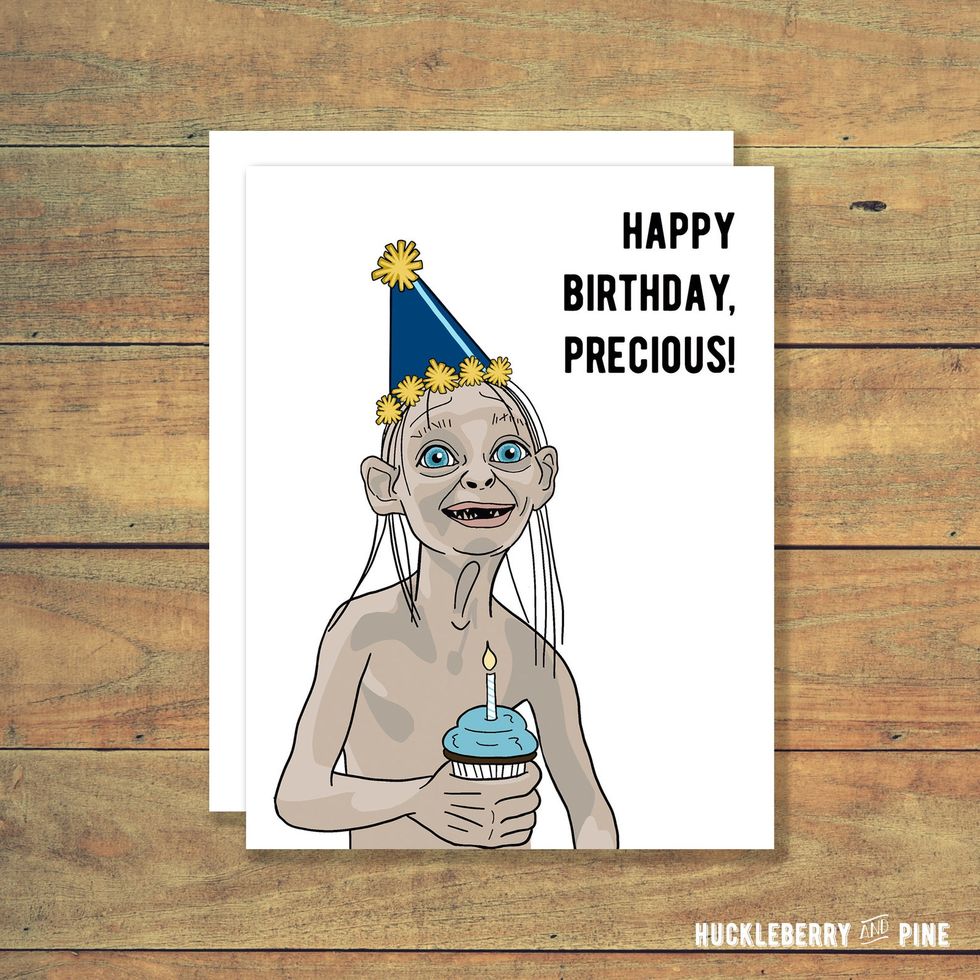 Gollum Birthday Card