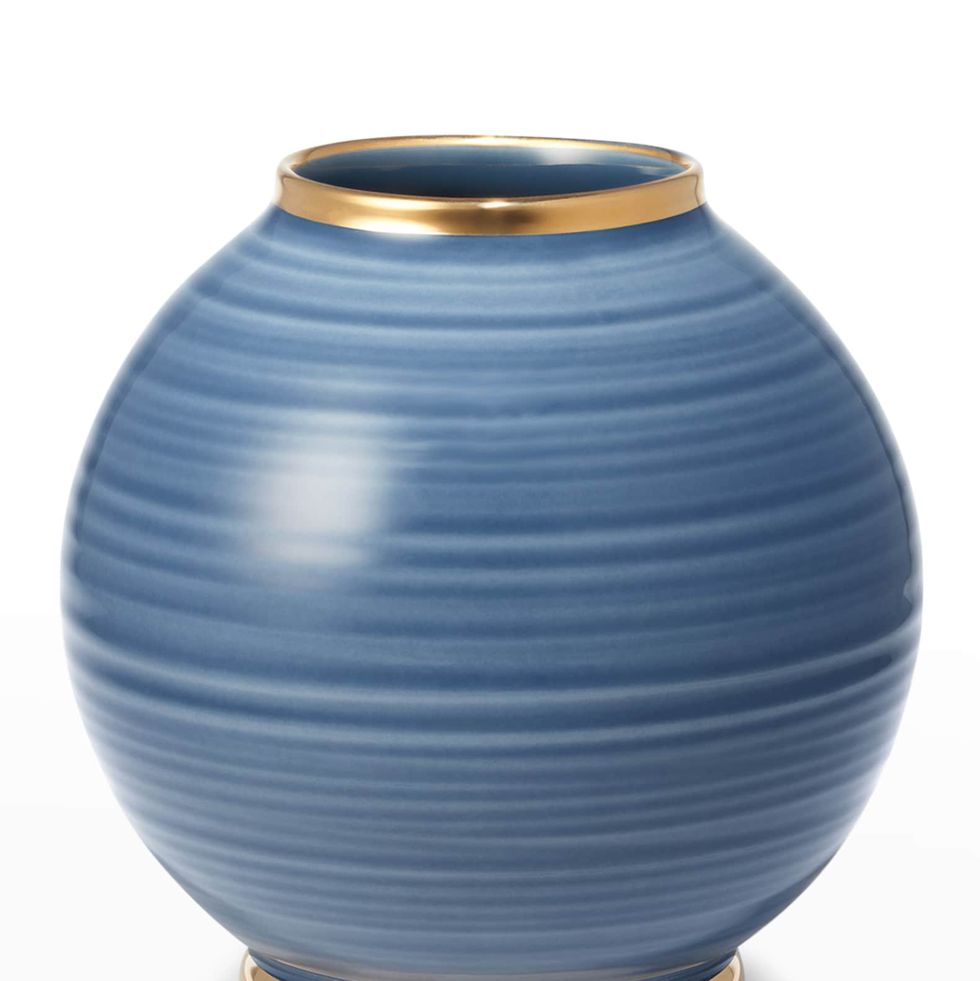 AERINRibbed Marion Round Ceramic Vase