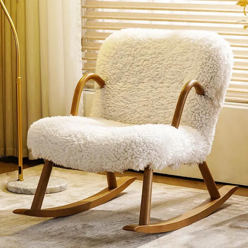 fuzzy rocking chair