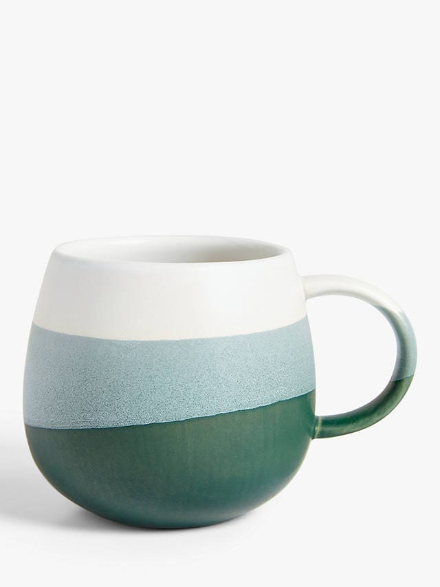 Dipped Stoneware Mug, Mallard Green