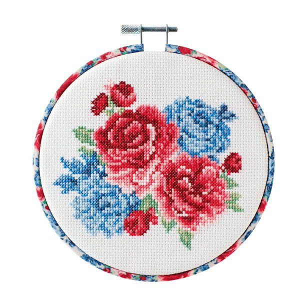 Flowers Pattern Embroidery Kit For Beginners Hand Embroidery Adults Kids  Cross Stitch Kits With Patterns Instructions Diy Kits