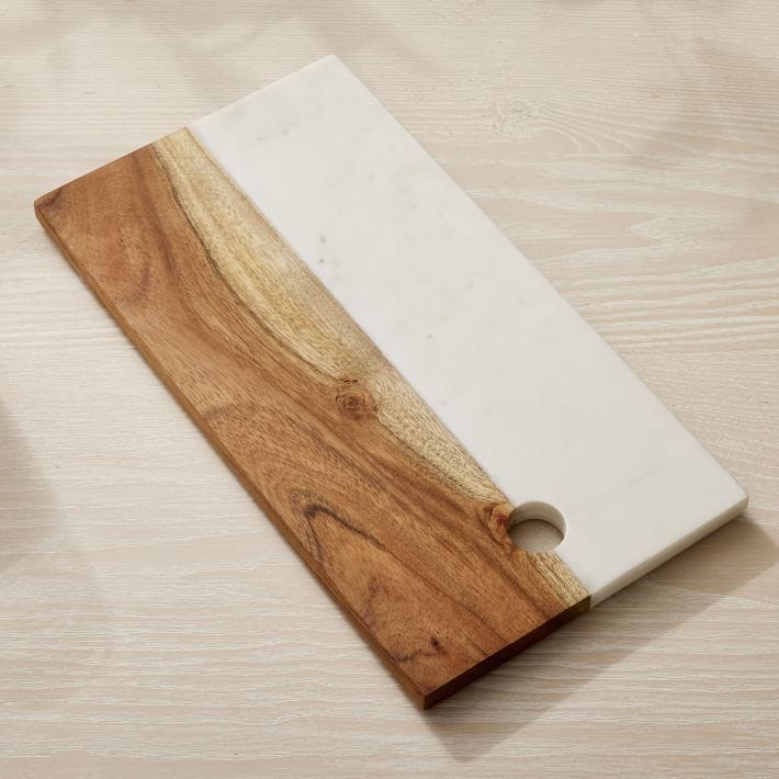 West Elm Preston Marble & Wood Charcuterie Board