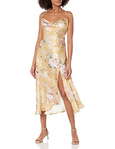 Cowl Sleeveless Midi Slip Dress