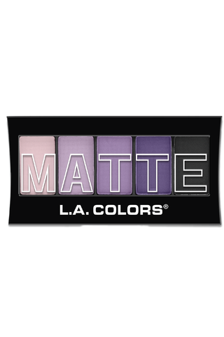 L.A. COLORS 5 Color Matte Eyeshadow, Purple Cashmere