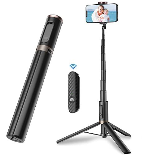 Compatible with Most Phone CHANKI Extendable Selfie Stick Portable Stick with Handheld Tripod and Detachable Wireless Remote 