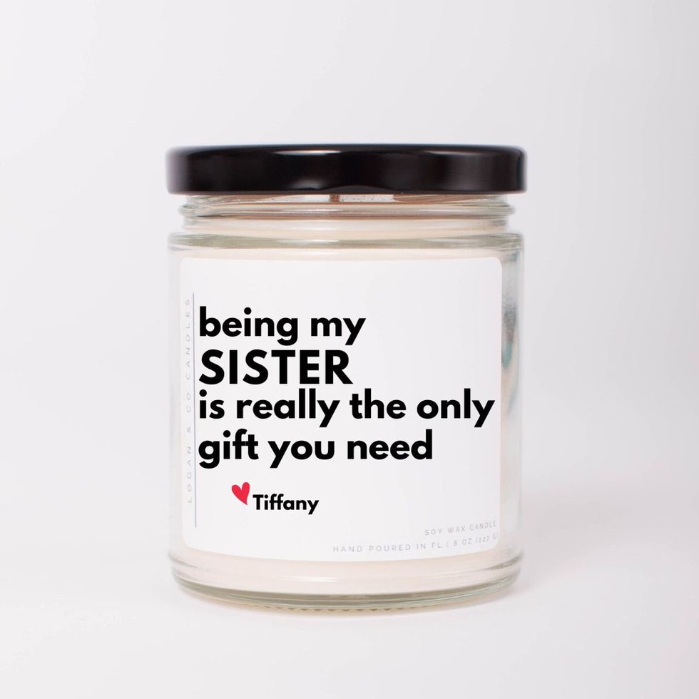 Personalized Sister Soy Candle