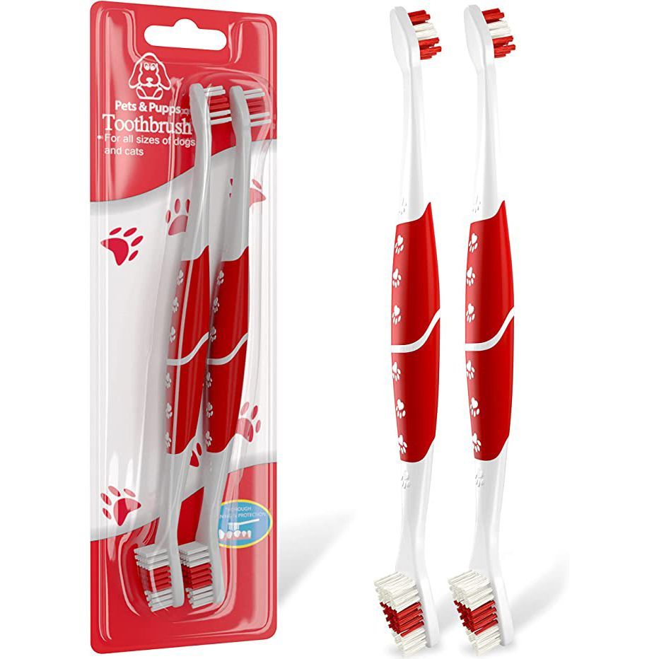Choose 3-Sided Gum Hugging Brush or 5-Pack of Rubber Finger Brushes Kissable Toothbrush For Dogs Good Oral Hygiene is Vital to Your Dogs Overall Health 