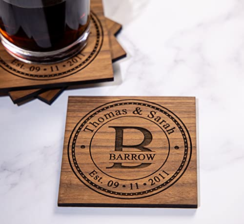 Custom Engraved Wooden Coasters