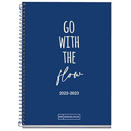 Agenda escolar azul Go With The Flow