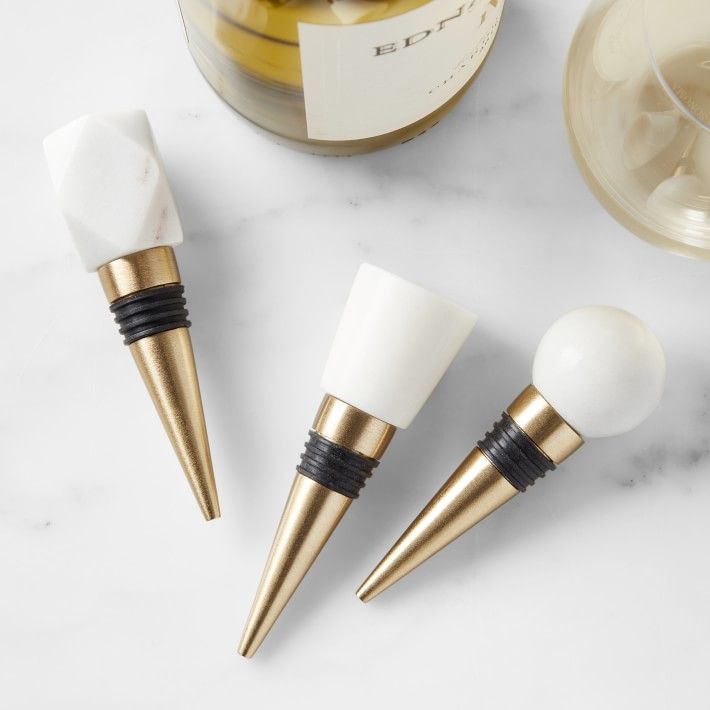 Marble Wine Stoppers, Set of 3