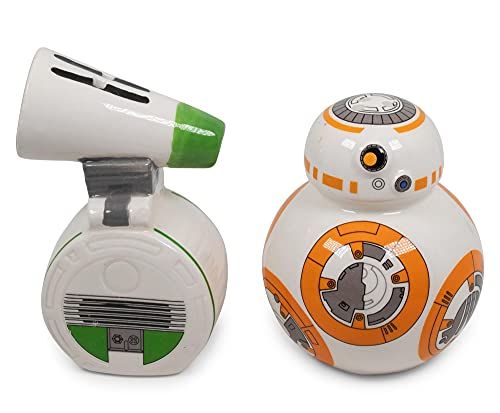 Star Wars BB-8 and D-O Ceramic Salt and Pepper Shakers, Set of 2 | Spice Dispenser Canister Set | Home & Kitchen Decor, Housewarming Gifts And Collectibles