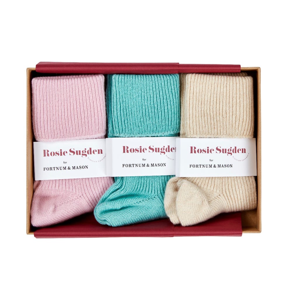 Fortnum’s x Rosie Sugden Cashmere Bed Socks Gift Box