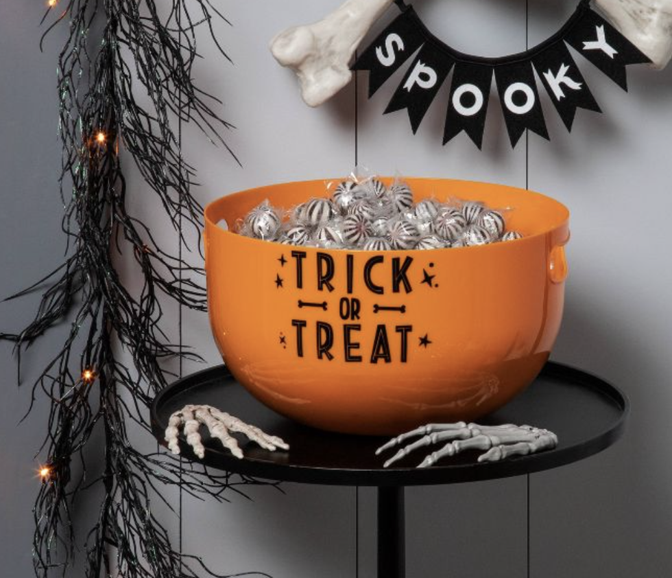 Plastic Halloween Trick or Treat Candy Bowl 