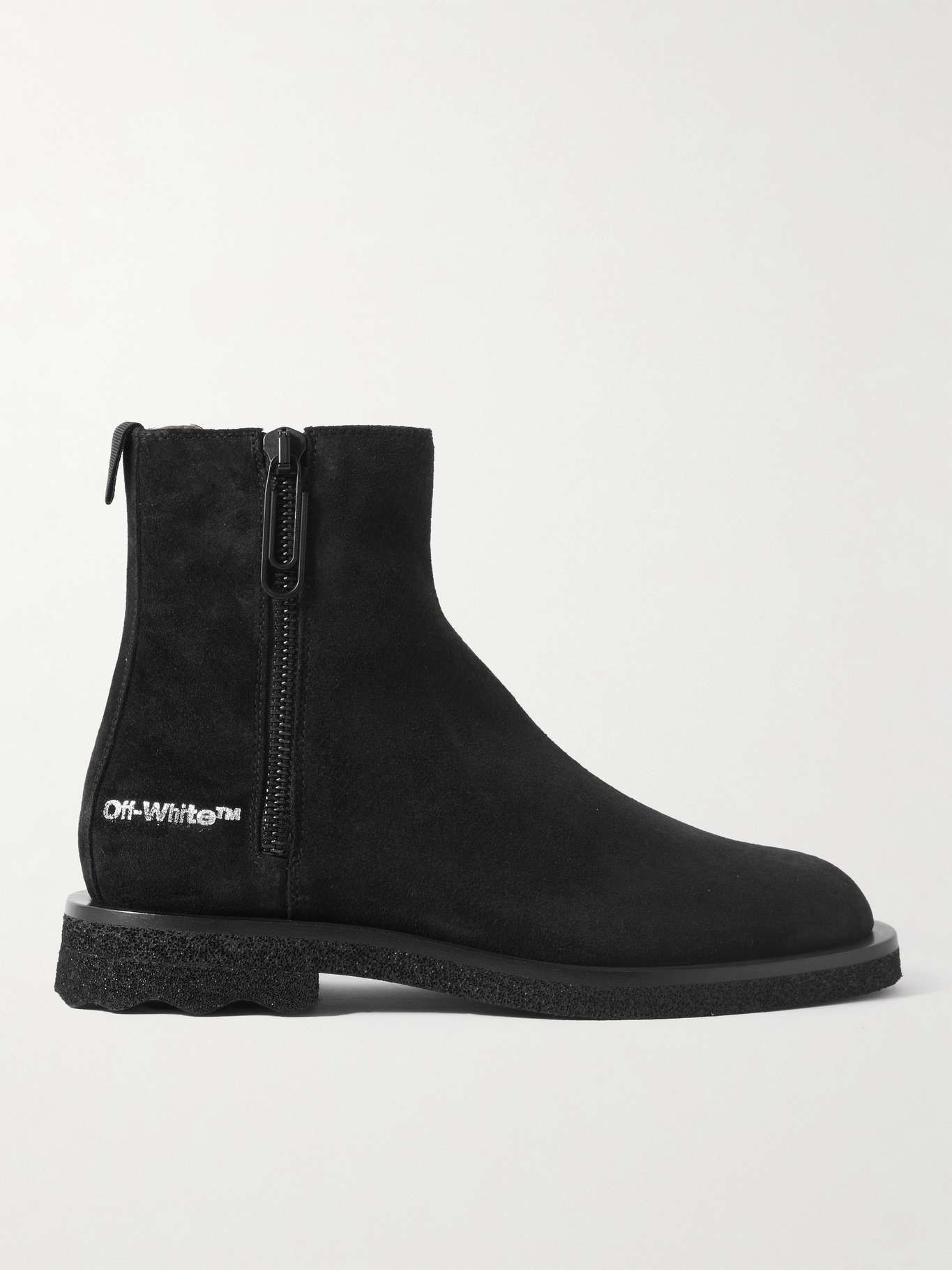 Logo-Print Suede Chelsea Boots