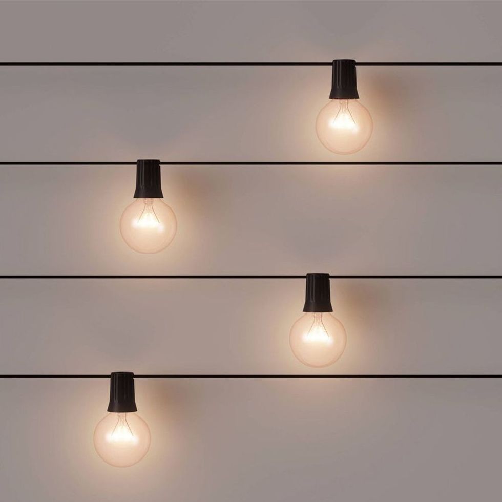 Incandescent Outdoor String Lights Clear Bulbs