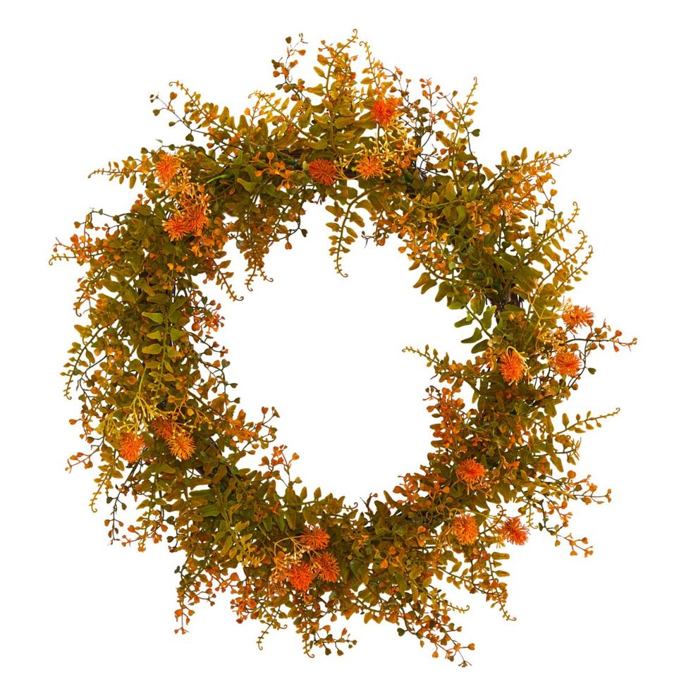 Autumn Fern Artificial Wreath