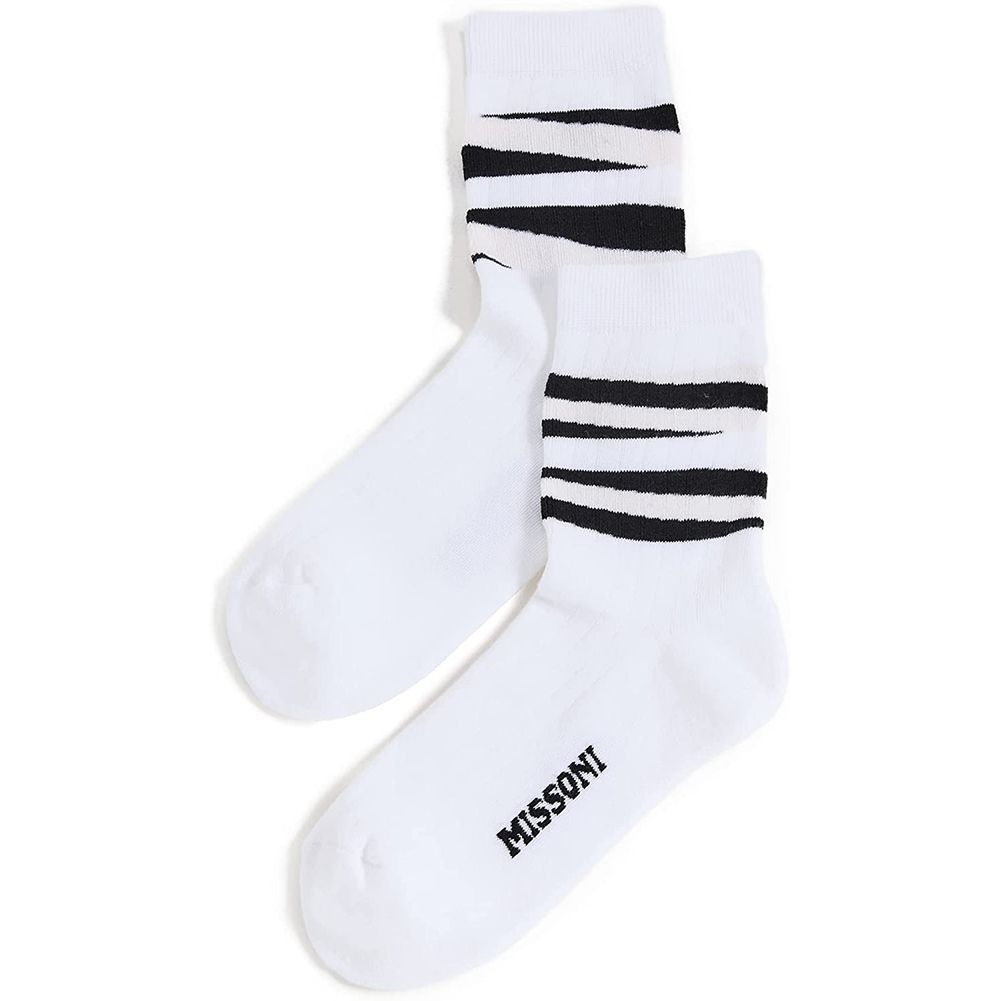 Missoni Women's Short Socks, 001 Black/White, One Size