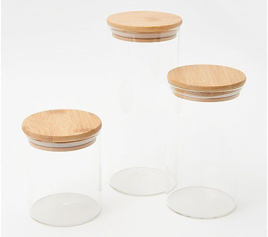 Glass Canisters with Lids 