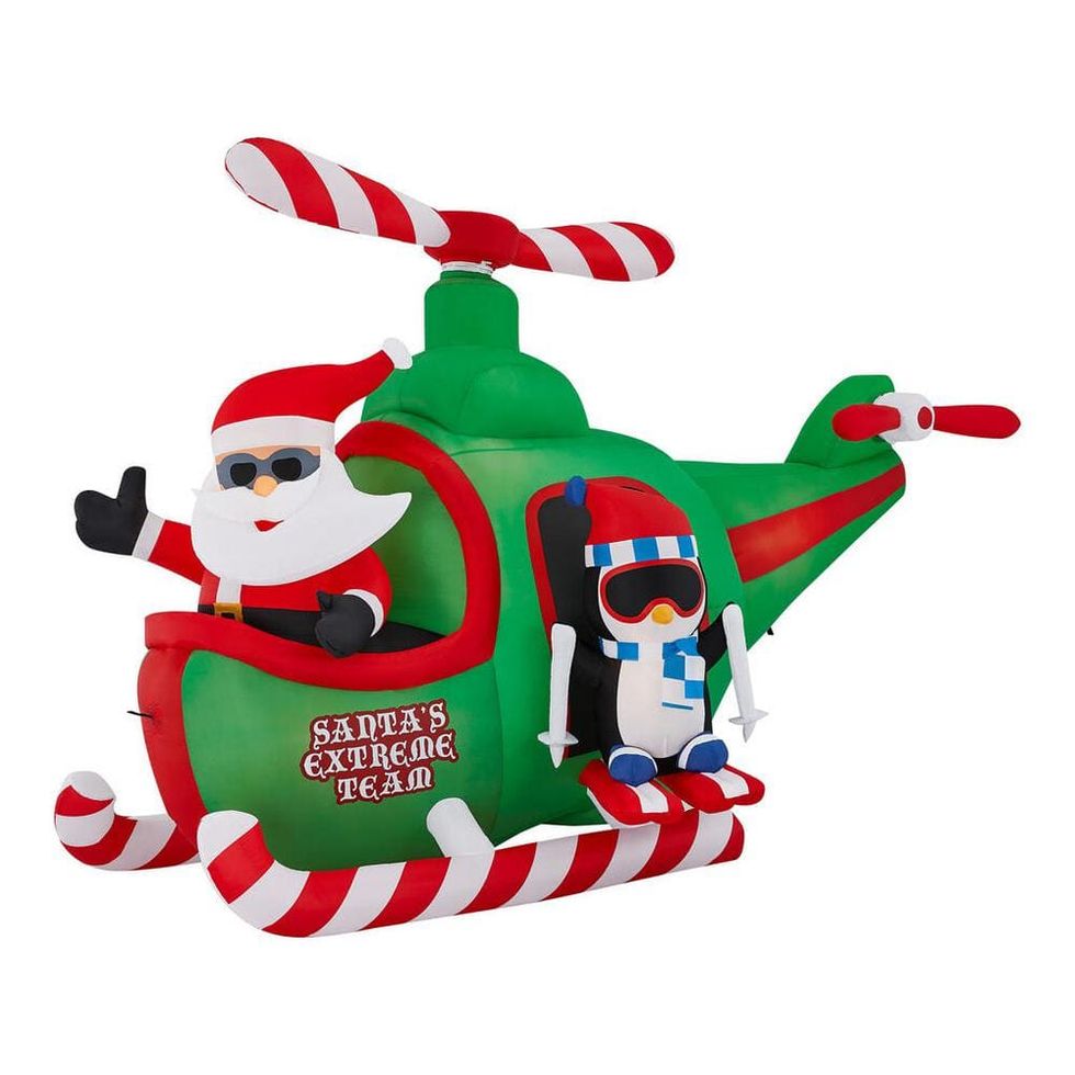 Animated Helicopter Holiday Inflatable