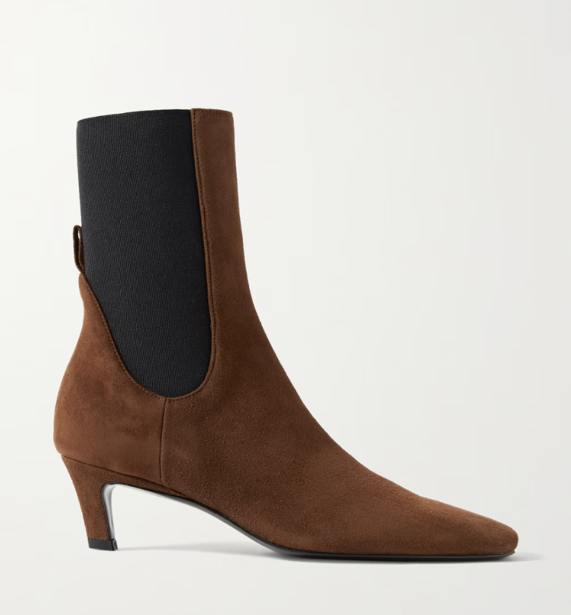 The Mid Heel Suede Ankle Boots