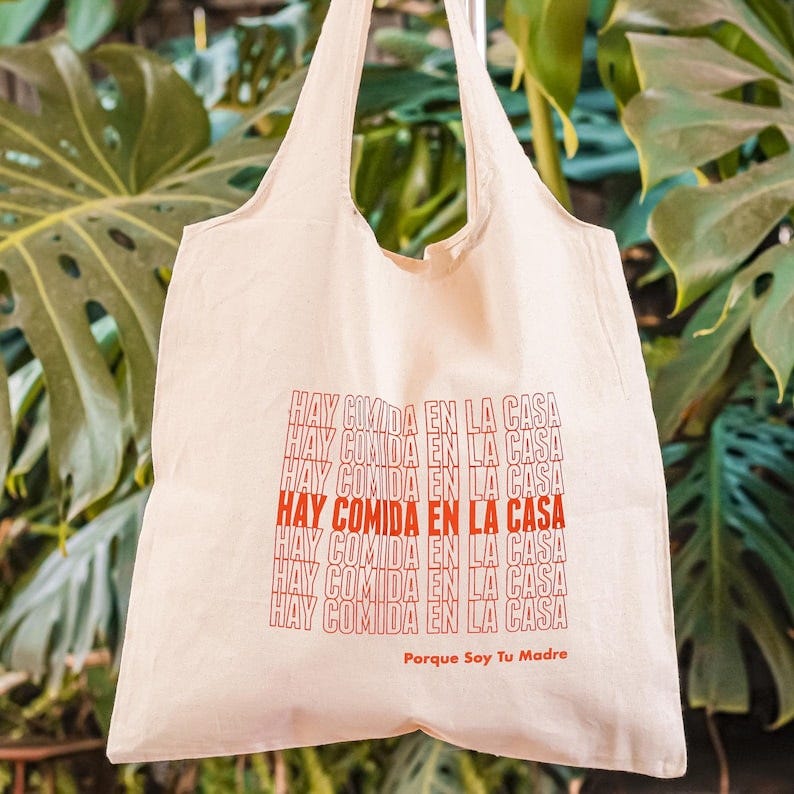 Hay Comida En La Casa Canvas Tote 