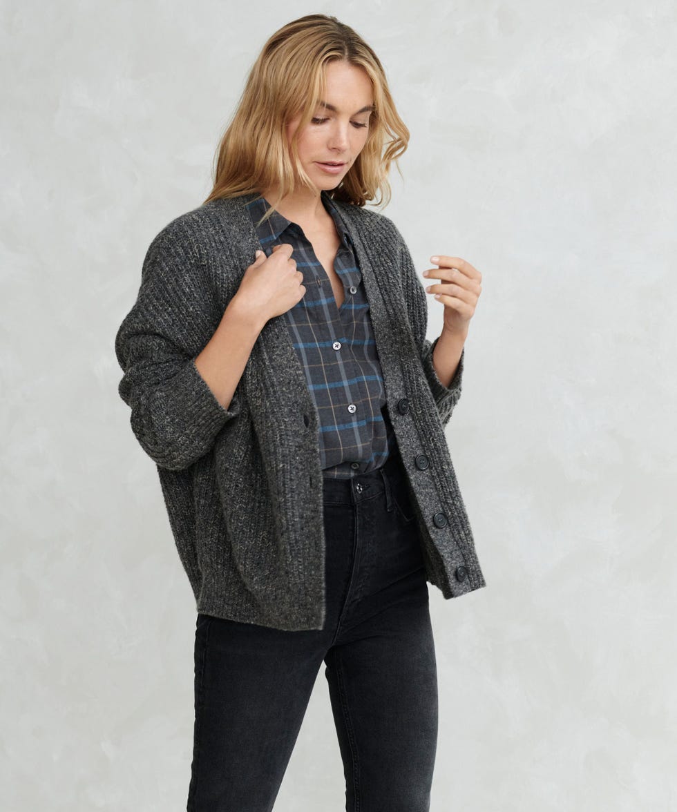 Cropped Cashmere Cocoon Cardigan