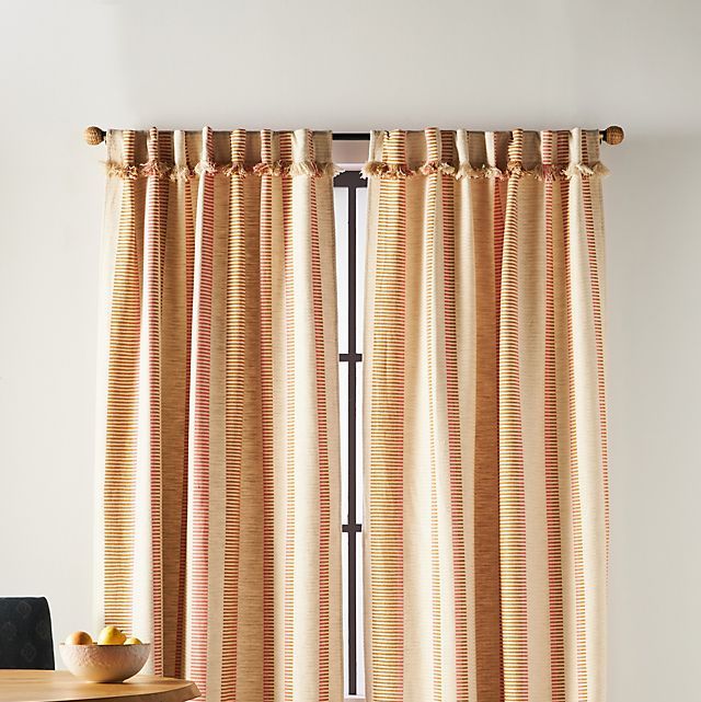 American-Elm Both Sided Beige Color Room Darkening Blackout Curtains-Two  Panels