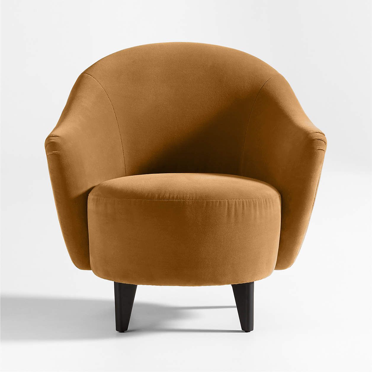Sensorio Swoop Arm Side Chair in Velvet by Athena Calderone