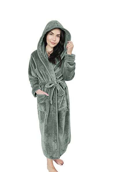 Fleece Robes for Women Fuzzy Comfy Bathrobe for Women Cotton Short with  Pockets Women's Robe Heavy Robes Fluffy Soft : : Everything Else