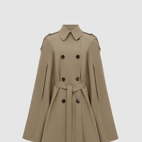 Reiss Fall Double Breasted Wool Blend Military Overcoat