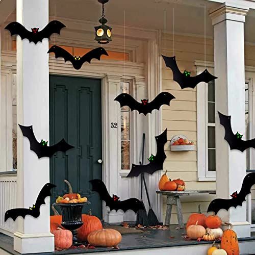 Halloween Decorations Outdoor Porch Signs Trick or Treat & It's October Witches Hocus Pocus Decorations Hanging Signs for Front Door Home Halloween